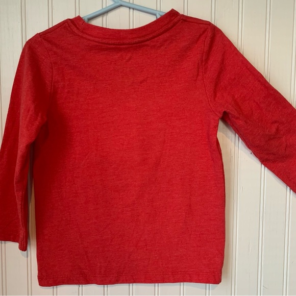 Cat & Jack (Size 3T) “Expert Elf Finder” Red Long Sleeve T-Shirt W/opening flap - Picture 5 of 5